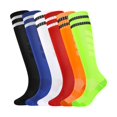 thumbnail image 1 of WAYANKids Soccer Socks Boys Football Socks 6 Pairs Girls Striped Knee High Sock Baseball Softball Sports Youth 5-14 Years, 1 of 1