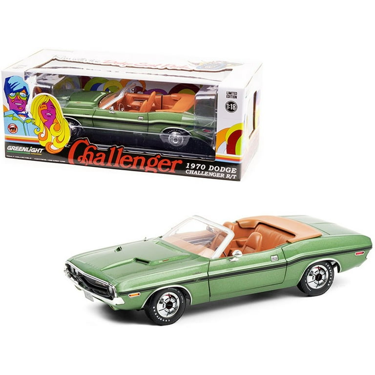Greenlight 1/18 N°13586 - Dodge Challenger R/T 1970 - Verte - Miniature Diecast