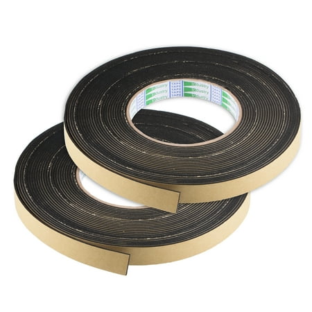 Unique Bargains 15mm Wide 1.5mm Thick 10m Long Weather Strip Foam Seal Tape 2pcs