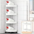 thumbnail image 4 of 4-Tier Corner Shelving Unit, Waterproof and Rust-Proof Plastic Standing Clothes Rack Shoes Shelf Organizer for Kitchen and Living Room, 4 of 6