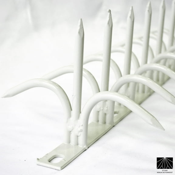 Ninja Deterrent™ | Fence Spikes Wall Spikes Anti Climb Home Security Guard | Classic Shinobi Gaeshi H130 Dual 0.5m White | Bird Spikes