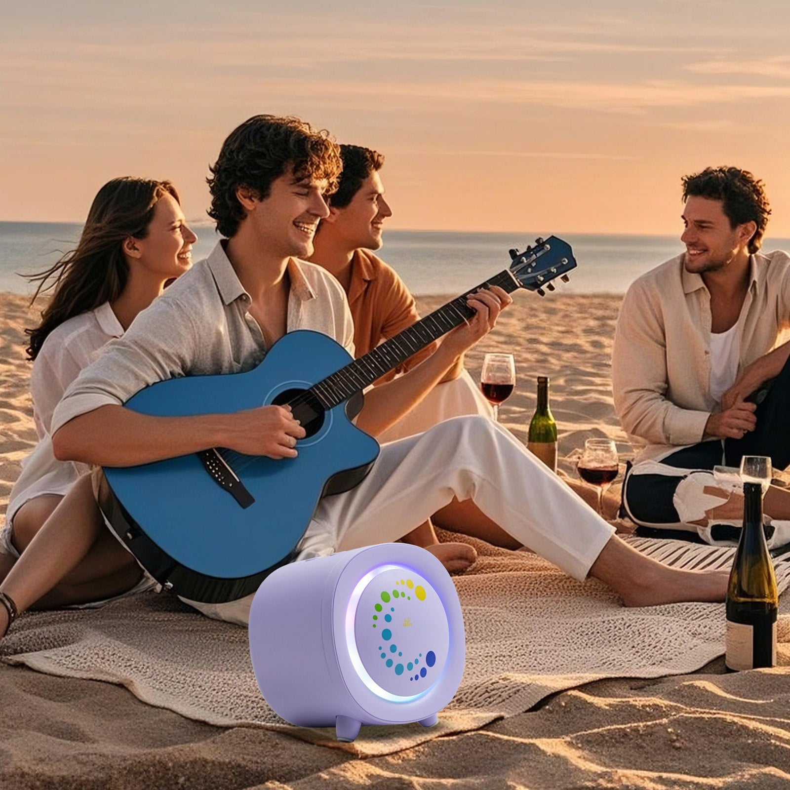 LACKUST Portable Mini Bluetooth Speaker with Deep Bass - Wireless Outdoor/Indoor Speaker for Car, Home & Desktop, Purple Small Subwoofer Speaker