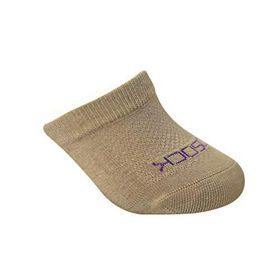 ZeroSock Womens Bamboo Toe Capper Socks With Grip (4 Pairs Per Box) (Women's Size 9-12, Nude)