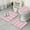Pink And Green, variant on Pink and Green Striped Pattern Bathroom Rugs Sets 3 Piece,Toilet Cover Set,Absorbent Non Slip Bathroom Mats Sets with U-Shaped Contour Rug Toilet Rug Set