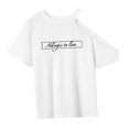 thumbnail image 4 of Camiseta para mujer, camisa con cuello redondo, ropa informal, camiseta básica para mujer, para acampar, uso diario, desplazamientos M, 4 of 8