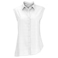 thumbnail image 4 of Yigetop Spring Work Clothes for Women 2025, Cotton Linen Shirts for Women Sleeveless Collared Tops Oversized Button Up Blouses Work Shirts Casual Summer Tshirt Sleeveless Blouses for Women White L, 4 of 8