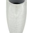 thumbnail image 5 of DecMode 33" Tall Champagne Flute Shape Silver Polystone Vase with Mosaic Mirror Inlay, 5 of 11