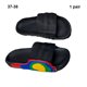 thumbnail image 4 of Qarigey 1 par de toboganes de verano para hombres y mujeres, sandalias portátiles para fiestas en la piscina, estilo informal, zapatillas de Calzado Negro Tamaño 37-38, 4 of 6