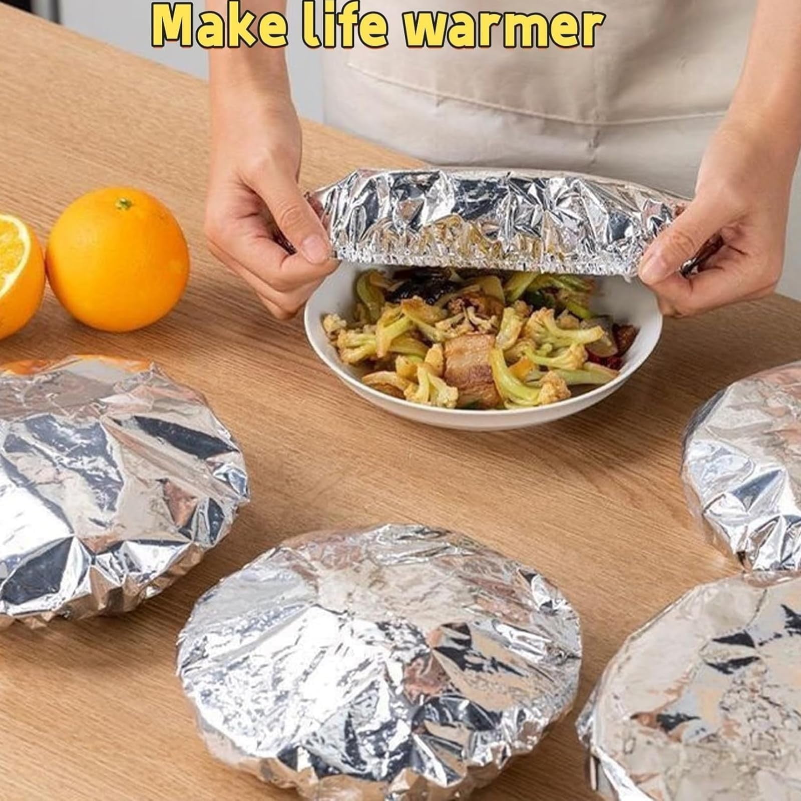 Reusable Thickened Aluminum Foil Food Covers Insulation Tin Foil Covers For Kitchen Keep Food Hot & Fresh Aluminum Foil Lids 20PCS Disposable Aluminum Foil Insulation Covers Food Grade Aluminum Foil