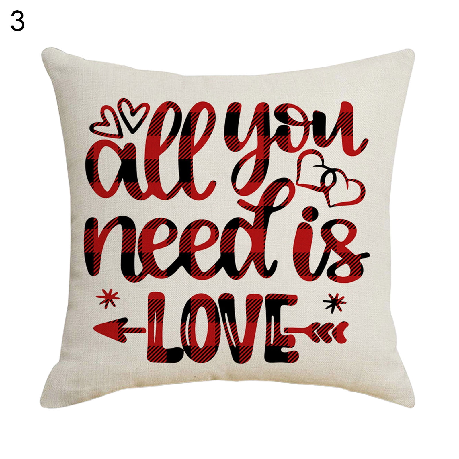 AYYUFE Valentines Pillow Cover Exquisite Wide Application Flax