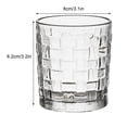 thumbnail image 2 of Taza de vidrio con relieve para el hogar, 400ml, para jugo, café, bebidas frías, 2 of 6