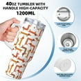 thumbnail image 3 of Fotbe Dachshund Dog Pattern 40oz Ice Bully With Handle And Straw Stainless Steel Vacuum Insulated Cup And 2 In 1 Straw Lid, 3 of 8