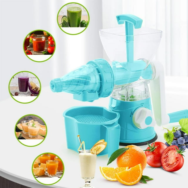 Feltree Hand Operated Juicer, Small Household Juicer, Hand Cranked Juice Squeezing Juice, Making Ice Cream, Multi-function Juicer, Vegetable and Fruit Cold Press Juicer