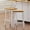 White, variant on White bar stools with rustic elegance / Comfortable seating for kitchen meals