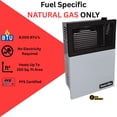 thumbnail image 5 of Comfort Glow 8,000 BTU Direct-Vent Natural Gas Wall Heater with Vent Kit, Matchless Piezo Ignition with Adjustable Heat Control, 250 Sq. Ft, DVN08, 5 of 6