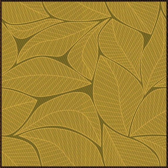 Ahgly Company Indoor Square Patterned Dark Bisque Brown Area Rugs, 5' Square