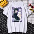 thumbnail image 3 of Megumi Fushiguro-Camiseta de gran tamaño para hombre, Top informal de manga corta con cuello redondo, Harajuku suave, moda nueva, 3 of 5