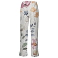 thumbnail image 4 of DHFJKG Linen Pants Women Bohemian Casual Summer Lightweight Loose Fit Straight Leg Drawstring Elastic Waist Beach Pants Stylish Trousers, 4 of 4