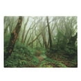 thumbnail image 1 of Forest Cutting Board, Spooky Tropical Exotic Fog Jungle in Rainforest Nepal Climate Picture Print, Decorative Tempered Glass Cutting and Serving Board, Large Size, Green Brown, by Ambesonne, 1 of 1