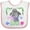 White and Pink, variant on Inktastic Panama City Beach Florida Cute Swimming Manatee Boys or Girls Baby Bib