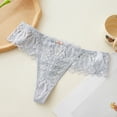 thumbnail image 4 of Lace Thong Underwear For Women Low Waist Breathable Transparent Cut OutStretch Hipster Brief Panties Size S, 4 of 4