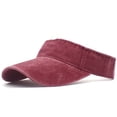 thumbnail image 2 of TFEOQRY Men's Washed Cotton Sun Visor Hat Adjustable Solid Color Retro Empty Top Sports Baseball Cap, 2 of 3