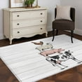 thumbnail image 3 of Area Rugs for Living Room 4x6 Ft, Farmhouse Wooden Grain Non Slip Area Rugs for Kitchen Bedroom Entryway, Modern Country Cow Pig Chicken Washable Carpet Runner Rug Floor Mats for Bedroom Home Decor, 3 of 8