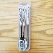 Sanrio Hello Kitty Kuromi Cinnamoroll Pachacco Travel Portable Cutlery Set Fork Spoon Student Dinnerware Sets Kitchen Tableware 04