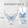 thumbnail image 4 of DVEATR 925 Sterling Silver Moissanite Opal Butterfly Necklaces, Silver Opal Butterfly Pendant Necklace Jewelry Gift for Women Wife, 4 of 9