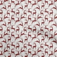 thumbnail image 1 of oneOone Cotton Poplin Maroon Fabric Christmas Reindeer Lumberjack Dress Material Fabric Print Fabric By The Yard 42 Inch Wide, 1 of 6