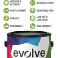 thumbnail image 2 of Evolve Eco-Friendly Eggshell Acrylic Latex Paint and Primer, One Coat Coverage, Clover White, 1 gal, 2 of 6