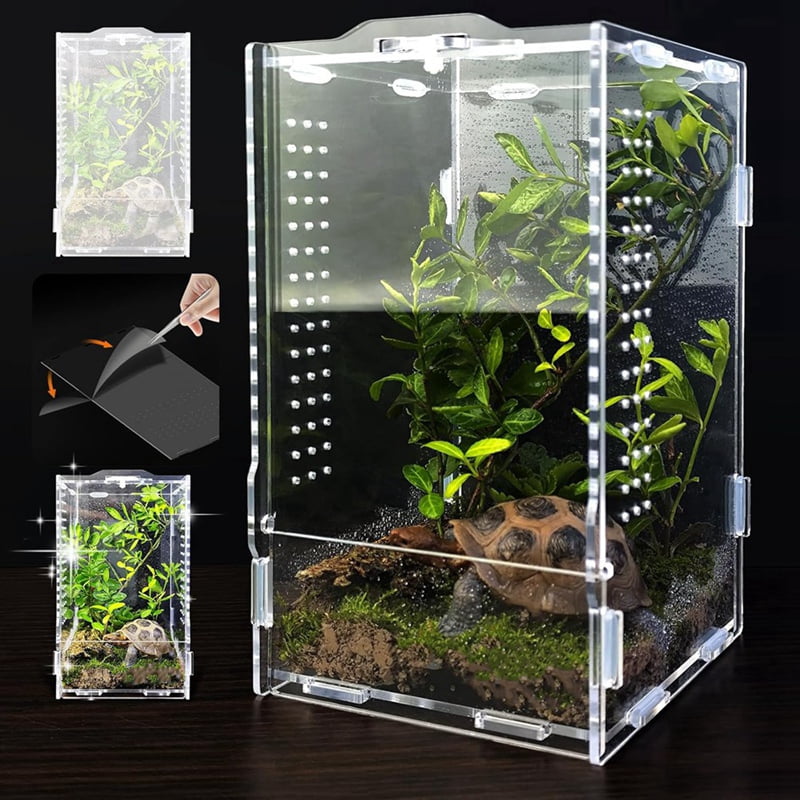 2X Jumping Spider Enclosure, Tarantula-Enclosure Large Acrylic Terrarium, Reptile Enclosure Jumping Spider Accessories