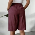 thumbnail image 4 of IWRICH Women's Casual Skorts High Waist Summer Linen Knee Length Shorts Solid Tennis Golf Beach Loose Trendy Skirt with Pockets XL, 4 of 7