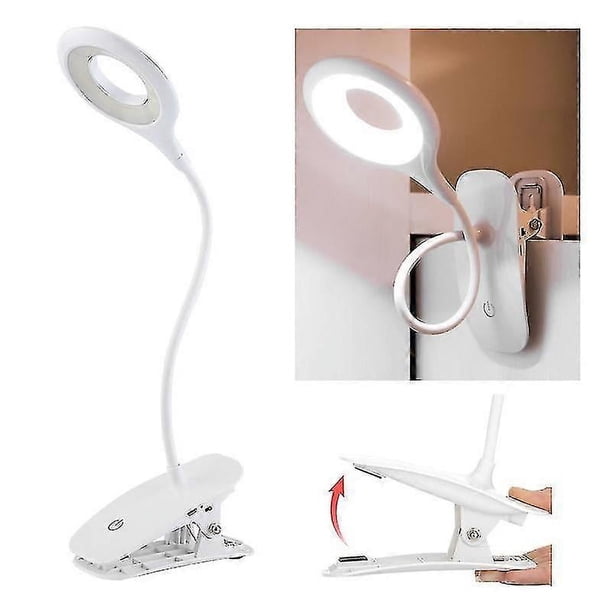 Clip Desk Lamp Rechargeable Eye-caring Led Light, Dimming Brightness Portable Table Light For Study Work