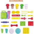 thumbnail image 4 of JoyStone Preschool Kitchen Grill Cooking Sets, Kitchen Creations Ice Cream Burger Barbecue Noodle Party Playset Dough Sets for Kids Ages 4-8 with 6 Compound Multi Colors Dough Pack of 26Pcs, 4 of 6