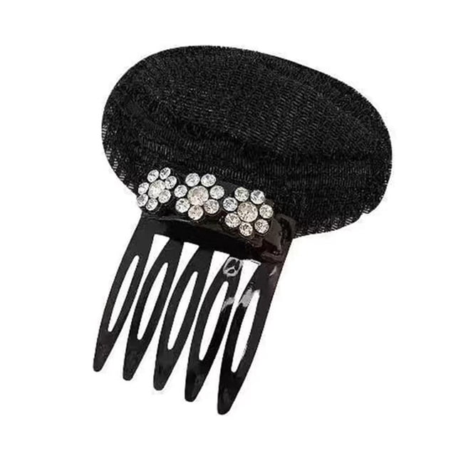 SharkTRUE Black Bangs Head Enhancement Hair Pad Invisible Lazy Organizer Hair Clips Invisible Fluffy Sponge Hairpin