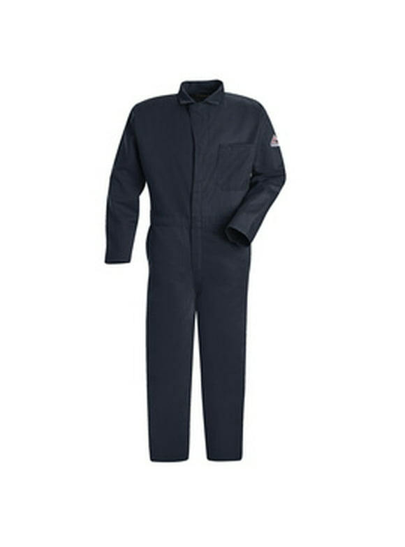 Bulwark 38 Navy Cotton Flame Resistant Coverall With Zipper Closure (2 Pack)