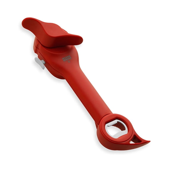 Kuhn Rikon Auto Safety Master Opener for Cans, Bottles and Jars, Red