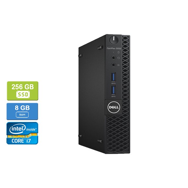 Remis à Neuf : DELL 3050 Intel Core i7-6700T 8 Go 256 Go SSD Win 10 Pro UK&m