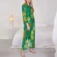 thumbnail image 3 of Goofa Pineapples1 Printed Women’s 2 Piece Pajama Set Super,Pajamas Women's Long Sleeve Sleepwear Soft Button Down Loungewear Pjs Lounge Set Nightwear-Medium, 3 of 9
