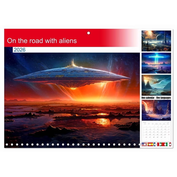 On the road with aliens (Monthly Wall Calendar 2026 11.7 x 16.5 (open)), CALVENDO 14 Month Calendar