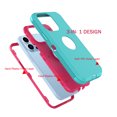 thumbnail image 4 of EBIZCITY Case for iPhone 14, 14 Pro, 14 Plus, 14 Pro Max, Case Cover for iPhone 14, 14 Pro, 14 Plus, 14 Pro Max, Shockproof Heavy Duty Hard Plastic & Rubber Rugged Bumper 3-in-1 Case Cover - Mint, 4 of 6