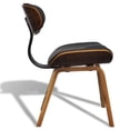 thumbnail image 6 of vidaXL Dining Chairs Accent Chair for Kitchen 2 Pcs Bent Wood and Faux Leather, 6 of 22