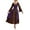 Purple, variant on Summer Dresses for Women Lace Solid Color Square Collar Flared Long Sleeve Maxi Dress Daily-Wear,Purple,S