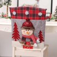 thumbnail image 4 of ZHAOCHENG Fundas para sillas navideñas Fundas para sillas de mesa de cena 3D Funda para silla navideña de muñeco de nieve de Papá Noel Silla navideña para personas mayores, 4 of 5