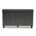 thumbnail image 5 of Baxton Studio Contemporary Dark Grey 12-pair Shoe Storage Cabinet, 5 of 5