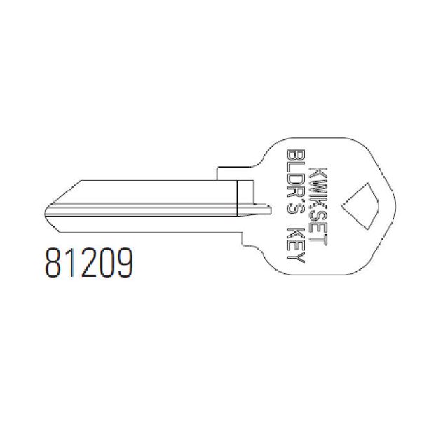 Kwikset 81209 Key Blanks Solid Bow Builders Key