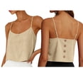thumbnail image 2 of Crop Tops for Women Summer Sleeveless Scoop Neck Adjustable Spaghetti Strap Casual Camisole Tank Top, 2 of 7