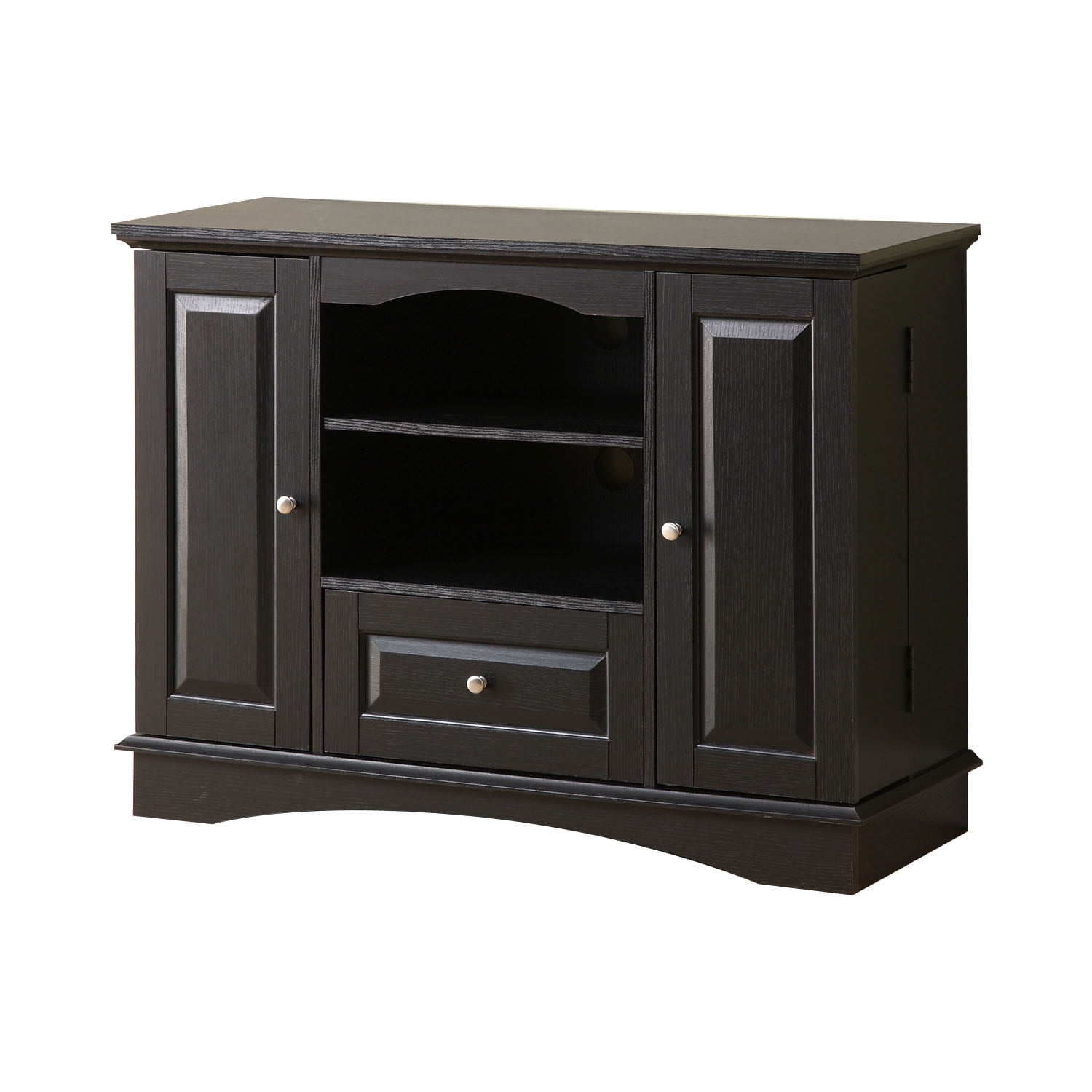 temperament wheat plans Walker Edison Traditional Tall 42 in. Black TV Stand 48 in. with Doors -  Walmart.com