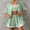 Green, variant on Womens Summer 2 Piece Matching Set Vacation Outfits Cruise Beach Summer Short Sleeve Oversized Shirts And Shorts Sets